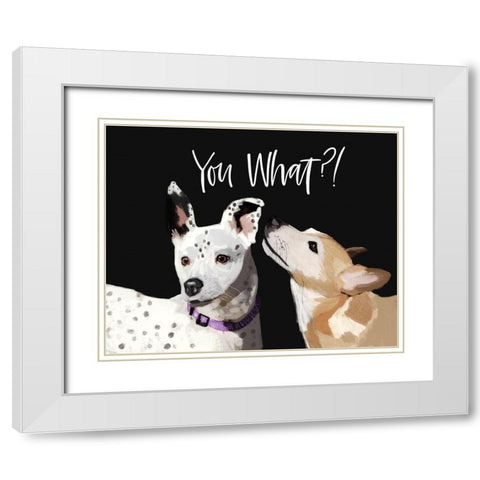 You What?! White Modern Wood Framed Art Print with Double Matting by Wieners, Valerie