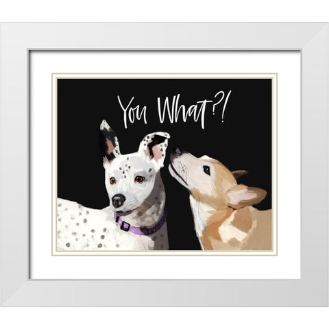 You What?! White Modern Wood Framed Art Print with Double Matting by Wieners, Valerie