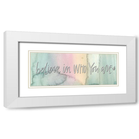 Believe White Modern Wood Framed Art Print with Double Matting by Wieners, Valerie