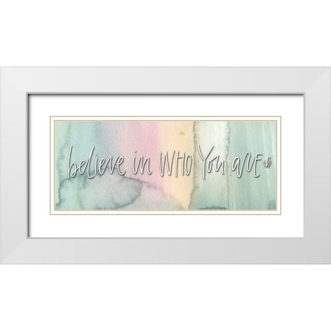 Believe White Modern Wood Framed Art Print with Double Matting by Wieners, Valerie