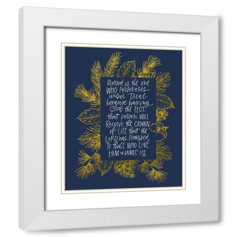 James 1 White Modern Wood Framed Art Print with Double Matting by Wieners, Valerie