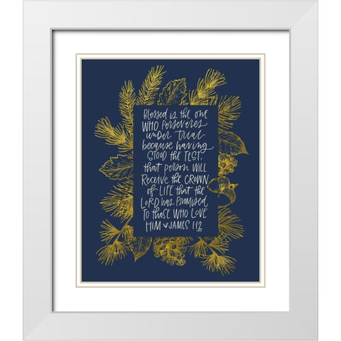 James 1 White Modern Wood Framed Art Print with Double Matting by Wieners, Valerie