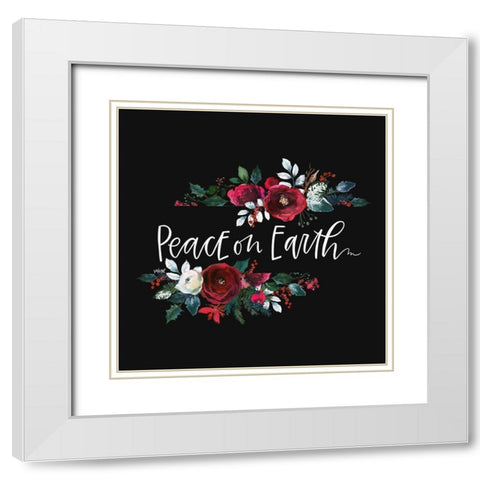 Peace on Earth White Modern Wood Framed Art Print with Double Matting by Wieners, Valerie