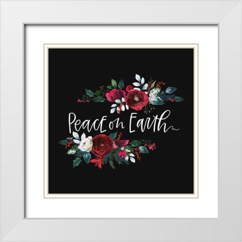 Peace on Earth White Modern Wood Framed Art Print with Double Matting by Wieners, Valerie