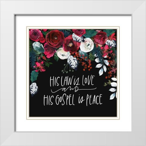 Gospel White Modern Wood Framed Art Print with Double Matting by Wieners, Valerie