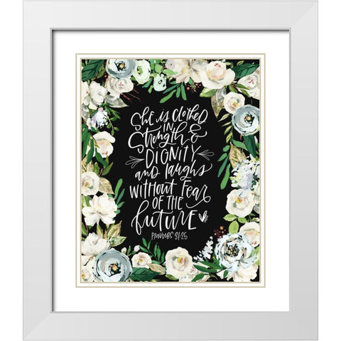 She is Clothed White Modern Wood Framed Art Print with Double Matting by Wieners, Valerie