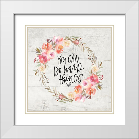 Hard Things II White Modern Wood Framed Art Print with Double Matting by Wieners, Valerie