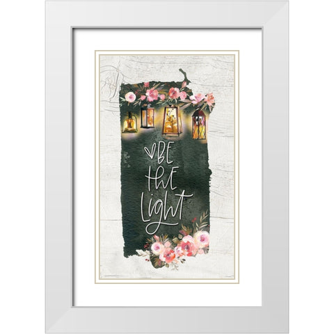 Be the Light White Modern Wood Framed Art Print with Double Matting by Wieners, Valerie