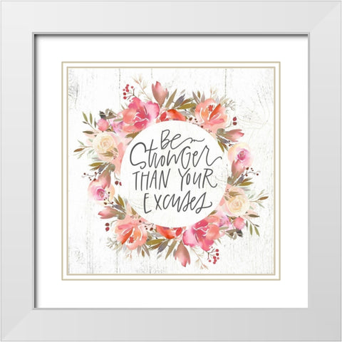 Stronger White Modern Wood Framed Art Print with Double Matting by Wieners, Valerie