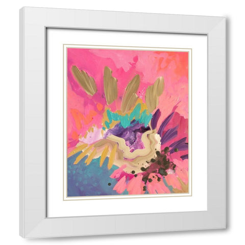 Geode White Modern Wood Framed Art Print with Double Matting by Wieners, Valerie