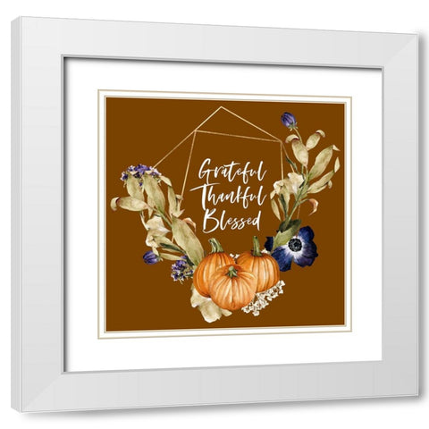 Grateful Fall White Modern Wood Framed Art Print with Double Matting by Wieners, Valerie