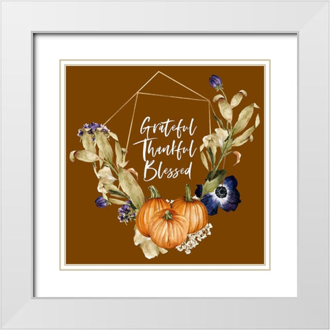 Grateful Fall White Modern Wood Framed Art Print with Double Matting by Wieners, Valerie