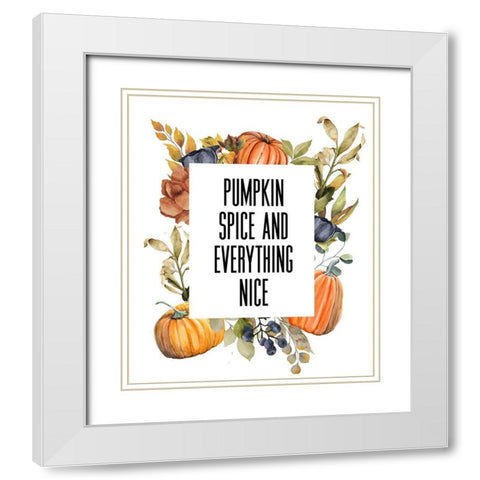Pumpkin Spice White Modern Wood Framed Art Print with Double Matting by Wieners, Valerie