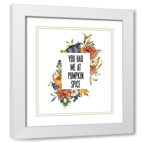 Pumpkin Spice II White Modern Wood Framed Art Print with Double Matting by Wieners, Valerie