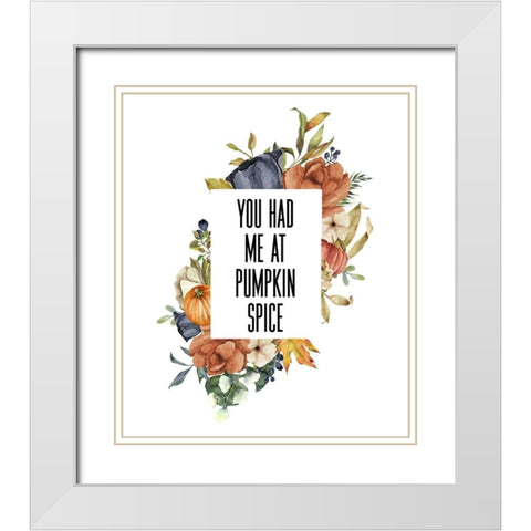 Pumpkin Spice II White Modern Wood Framed Art Print with Double Matting by Wieners, Valerie