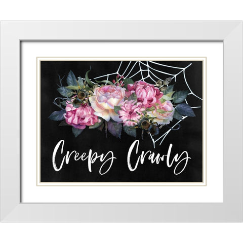 Creepy Crawly White Modern Wood Framed Art Print with Double Matting by Wieners, Valerie