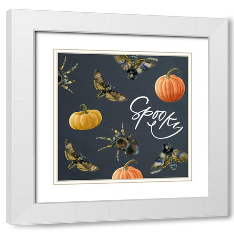 Spooky White Modern Wood Framed Art Print with Double Matting by Wieners, Valerie