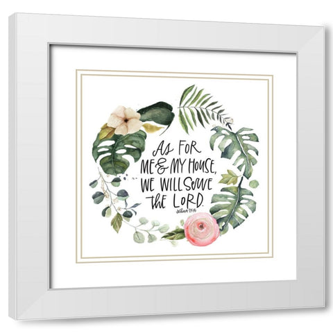 Easter Wreath White Modern Wood Framed Art Print with Double Matting by Wieners, Valerie