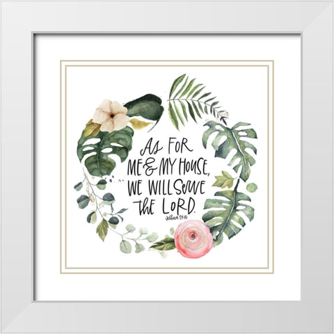 Easter Wreath White Modern Wood Framed Art Print with Double Matting by Wieners, Valerie