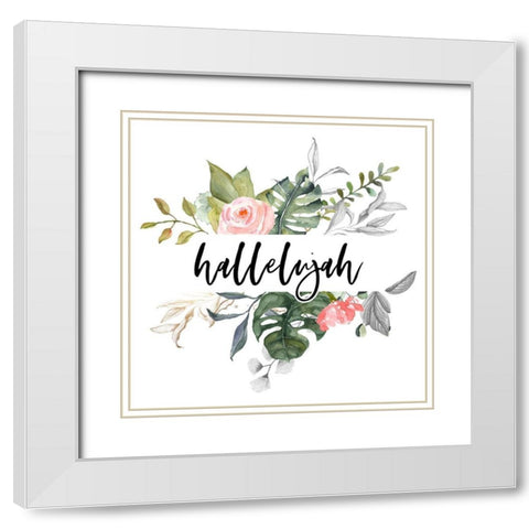 Hallelujah White Modern Wood Framed Art Print with Double Matting by Wieners, Valerie