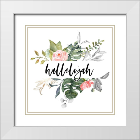 Hallelujah White Modern Wood Framed Art Print with Double Matting by Wieners, Valerie