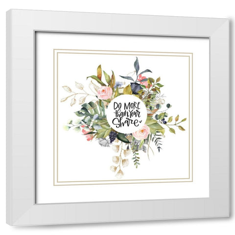 Easter Wreath White Modern Wood Framed Art Print with Double Matting by Wieners, Valerie