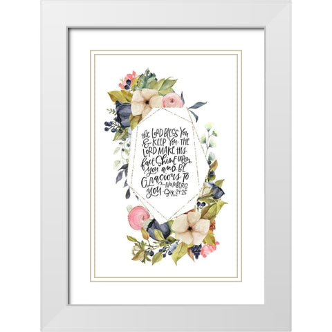 Lord, Bless You White Modern Wood Framed Art Print with Double Matting by Wieners, Valerie