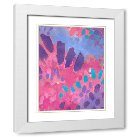 Pink Background White Modern Wood Framed Art Print with Double Matting by Wieners, Valerie