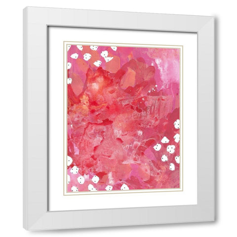Red Background White Modern Wood Framed Art Print with Double Matting by Wieners, Valerie