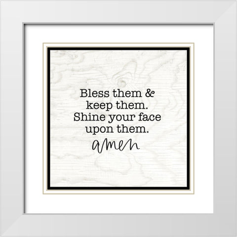 Bless them White Modern Wood Framed Art Print with Double Matting by Wieners, Valerie