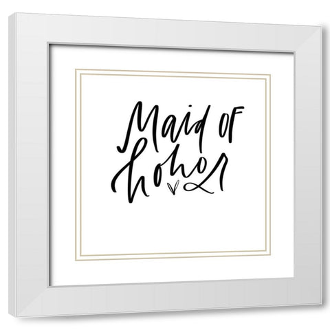 Maid of Honor White Modern Wood Framed Art Print with Double Matting by Wieners, Valerie