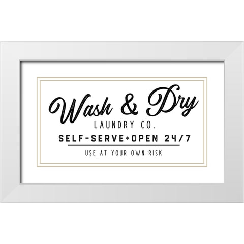 Wash and Dry White Modern Wood Framed Art Print with Double Matting by Wieners, Valerie