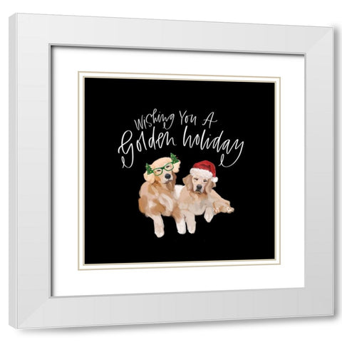 Golden White Modern Wood Framed Art Print with Double Matting by Wieners, Valerie