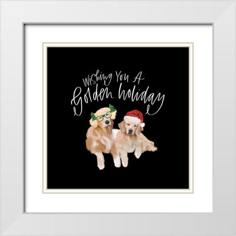 Golden White Modern Wood Framed Art Print with Double Matting by Wieners, Valerie