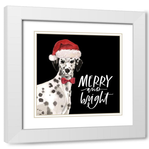 Dalmation White Modern Wood Framed Art Print with Double Matting by Wieners, Valerie