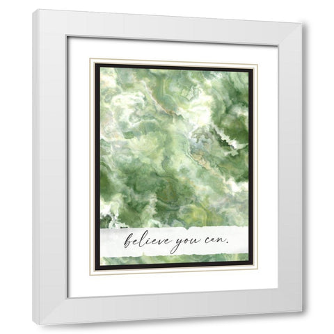 Believe You Can White Modern Wood Framed Art Print with Double Matting by Wieners, Valerie