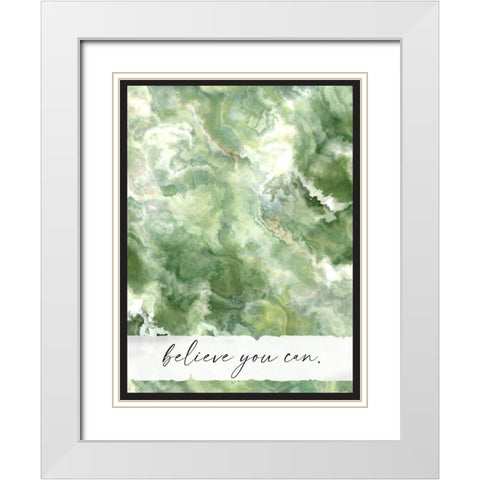 Believe You Can White Modern Wood Framed Art Print with Double Matting by Wieners, Valerie