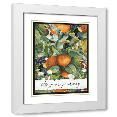 Journey White Modern Wood Framed Art Print with Double Matting by Wieners, Valerie