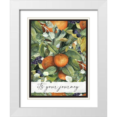 Journey White Modern Wood Framed Art Print with Double Matting by Wieners, Valerie