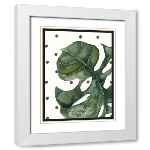 Breathe White Modern Wood Framed Art Print with Double Matting by Wieners, Valerie