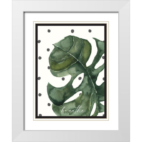 Breathe White Modern Wood Framed Art Print with Double Matting by Wieners, Valerie