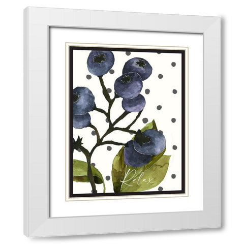 Relax White Modern Wood Framed Art Print with Double Matting by Wieners, Valerie