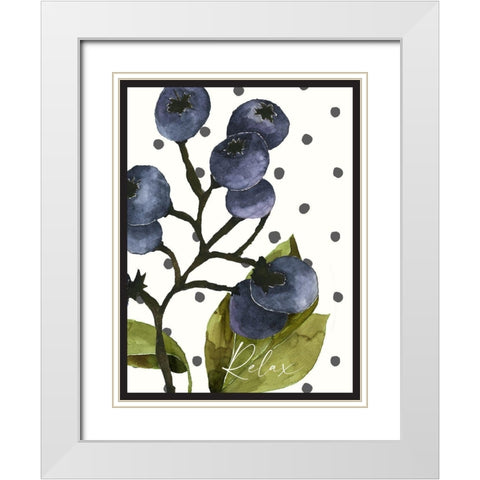 Relax White Modern Wood Framed Art Print with Double Matting by Wieners, Valerie