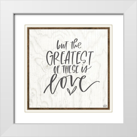 The Greatest White Modern Wood Framed Art Print with Double Matting by Wieners, Valerie