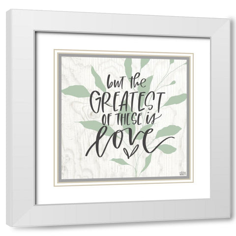 The Greatest White Modern Wood Framed Art Print with Double Matting by Wieners, Valerie