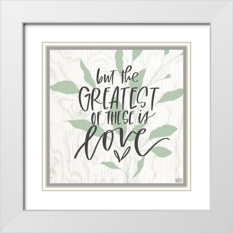 The Greatest White Modern Wood Framed Art Print with Double Matting by Wieners, Valerie