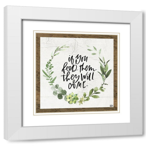 Feed Them White Modern Wood Framed Art Print with Double Matting by Wieners, Valerie