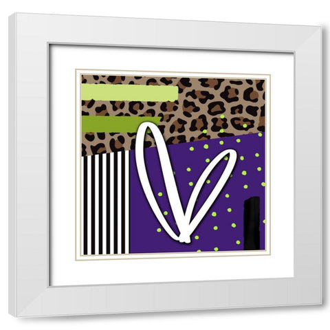 Max Glam Heart White Modern Wood Framed Art Print with Double Matting by Wieners, Valerie