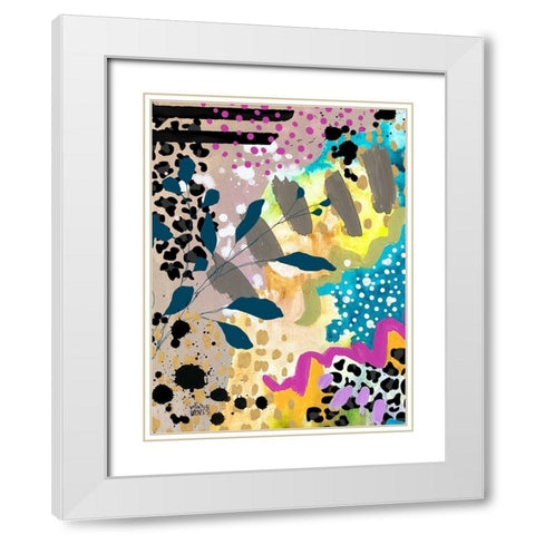 Pattern Mixer White Modern Wood Framed Art Print with Double Matting by Wieners, Valerie