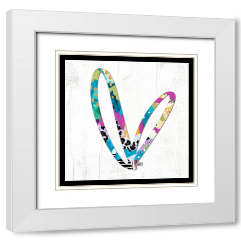 Heart White Modern Wood Framed Art Print with Double Matting by Wieners, Valerie